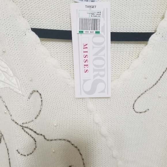 NWT HONORS Misses Sweater,  color beige, Size L - Picture 6 of 8